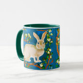 Mug Branches de lapin sauvage et de fleurs (Devant gauche)