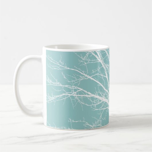Mug Branches de l'arbre blanc (Gauche)