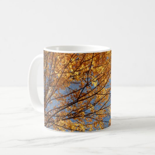 Mug Branches de Maple Feuilles II Orange Automne (Devant gauche)