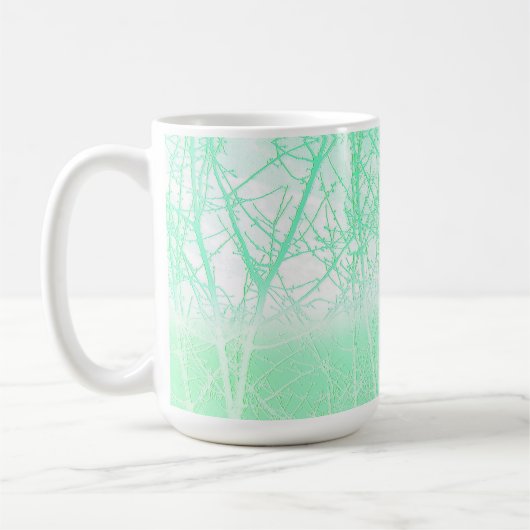 Mug Branches de Menthe Verte Brumeuse Givrée (Gauche)