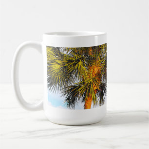 Mug Branches de palmier, soleil d'après-midi