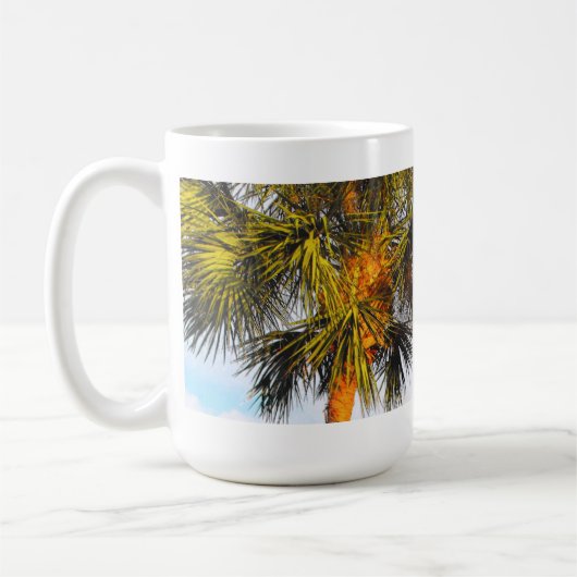 Mug Branches de palmier, soleil d'après-midi (Gauche)