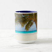 Mug branches de palmiers de plage arbre île tropicale (Centre)