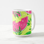 Mug Branches de pastèques d'été Bright Tropical (Devant droit)