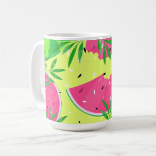 Mug Branches de pastèques d'été Bright Tropical