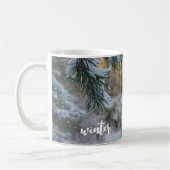 Mug Branches de pin couvertes de neige (Gauche)