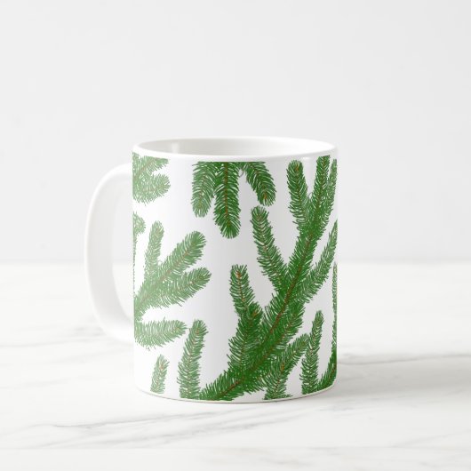 Mug branches de sapin de Noël (Devant gauche)