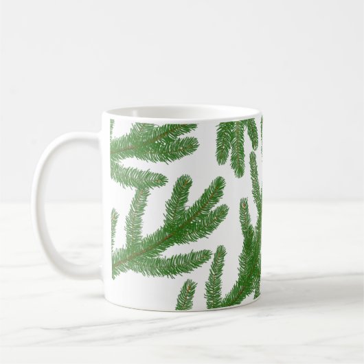 Mug branches de sapin de Noël (Gauche)