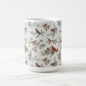 Mug Branches d'oiseaux et de pins d'hiver Motif (Centre)