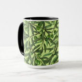 Mug Branches d'olive sur le vert miel (Devant gauche)