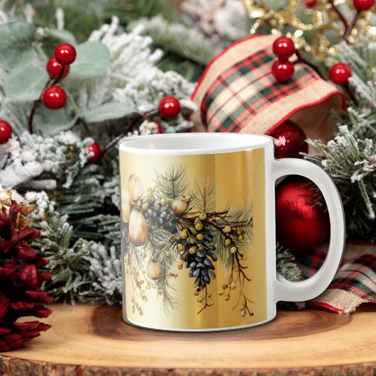 Mug Branches du cône de pin de Noël