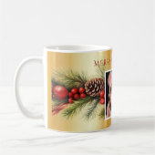 Mug Branches du cône de pin de Noël Garland Photo (Gauche)