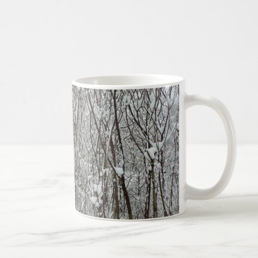 Mug Branches enneigées Hiver Abstrait (Droite)