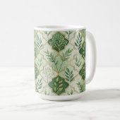 MUG BRANCHES ET VIGNES IRLANDAISES VERTES & OR (Devant droit)