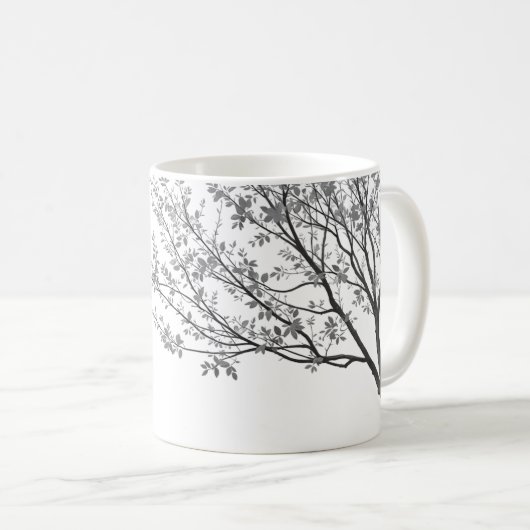 Mug Branches Noir et Blanc (Devant droit)