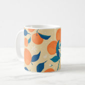 Mug Branches Oranges : Motif Arrière - plan beige (Devant gauche)