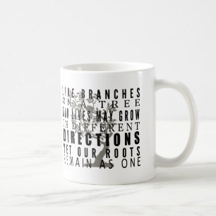 Mug Branches sur une citation de la Réunion de famille