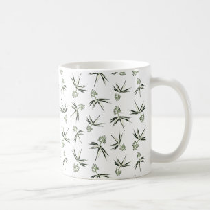 Mug Branches vertes de boudin - café motif sans soudur