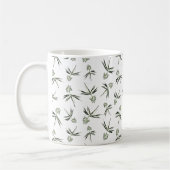 Mug Branches vertes de Budding - motif sans soudure (Gauche)