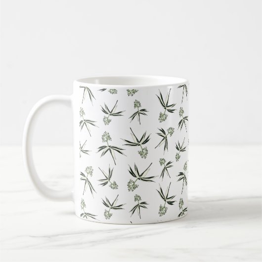 Mug Branches vertes de Budding - motif sans soudure (Gauche)