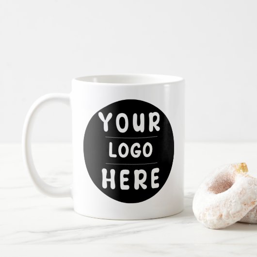 Mug Branded Custom Logo or image for Business (Avec donut)
