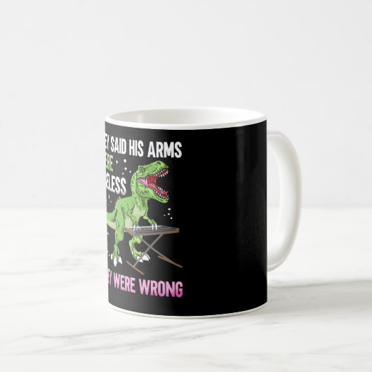 Mug Bras sans utilité drôle T Rex Pianist (Devant droit)