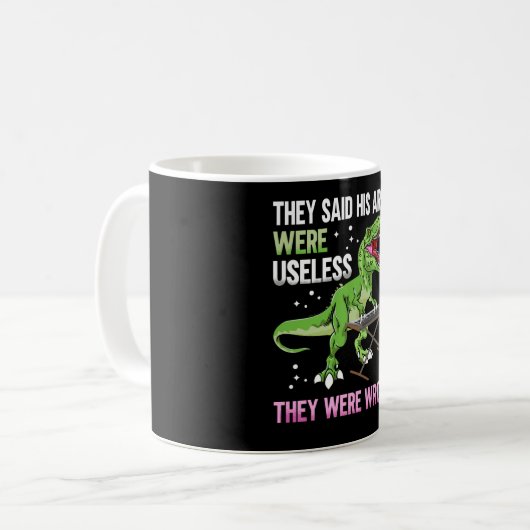 Mug Bras sans utilité drôle T Rex Pianist (Devant gauche)