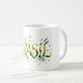 Mug Brasil Watercolor Splatter Artistic (Devant droit)