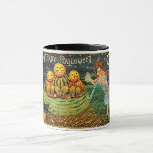 Mug Brassin de Jeune Sorcière : Hommes de Citrouille s