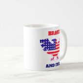 Mug Brave Et Libre USA (Devant droit)