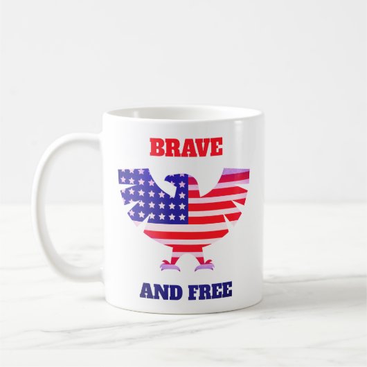 Mug Brave Et Libre USA (Gauche)