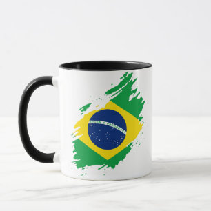 Mug Brazil Ripped Flag National Pride Sports Fans Braz