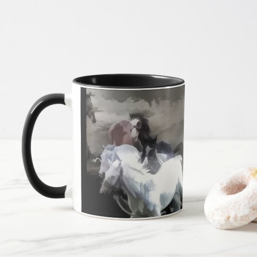 Mug Breaking Free - Chevaux sauvages (Avec donut)