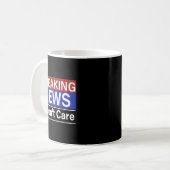 Mug Breaking News I Don't Care Funny Sarcasm Humor Tv  (Devant gauche)