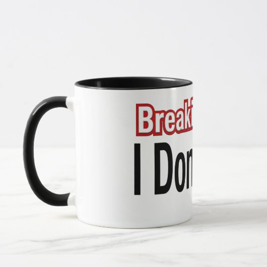 Mug Breaking News Je m'en fiche (Gauche)