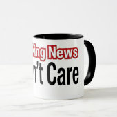 Mug Breaking News Je m'en fiche (Devant droit)