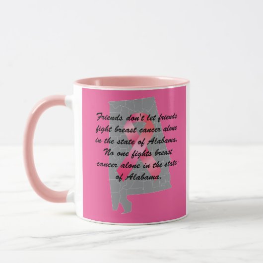 Mug Breast Cancer Awareness in Alabama (Gauche)