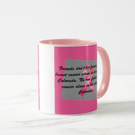 Mug Breast Cancer Awareness in Colorado (Devant droit)