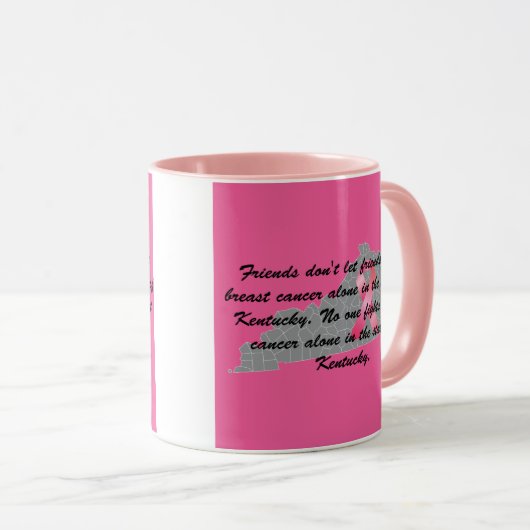 Mug Breast Cancer Awareness in Kentucky (Devant droit)