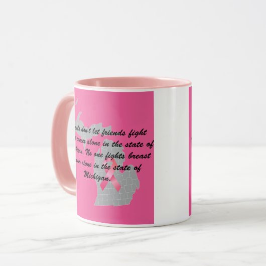 Mug Breast Cancer Awareness in Michigan (Devant gauche)