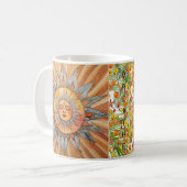 Mug "Breathe" Boho Zen Sun Orchid Hibiscus Floral Palm (Devant gauche)