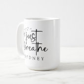 Mug Breathe Dandelion Nom personnalisé (Devant gauche)