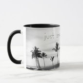 Mug Breathe Hawaii Bouddha noir blanc photo (Gauche)