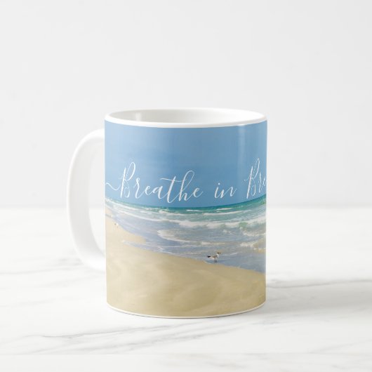 Mug Breathe in Breathe Out Belle plage Yoga (Devant gauche)