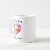 Mug Breathe In Love Breathe Out Gratitude Sitive Motiv (Devant gauche)