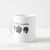 Mug Breathe Mama Floral Motivational Quote silhouette (Devant gauche)