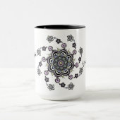 Mug Breathe Moderne spirale fleur mandala (Centre)