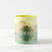 Mug Breathe Mountain Forest Gold Green (Centre)
