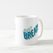 Mug Breathe Zen Retro Typographie (Devant droit)