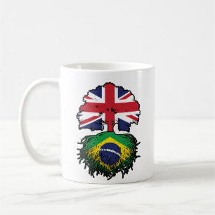 Mug Brésil Brésil Britanniques Royaume-Uni drapeau des
